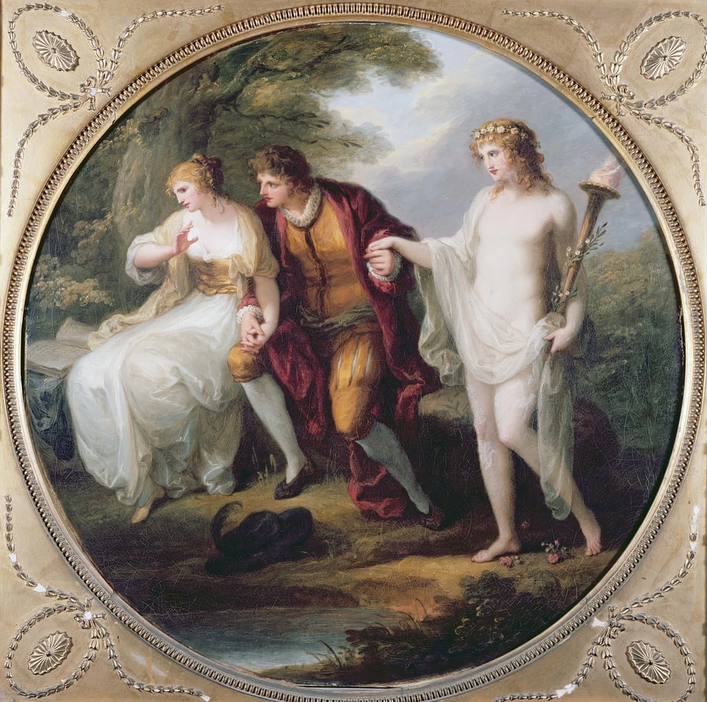 Angelika Kauffmann - Abelardo presenta Hymen a Heloise, Burghley House Collection, Lincolnshire